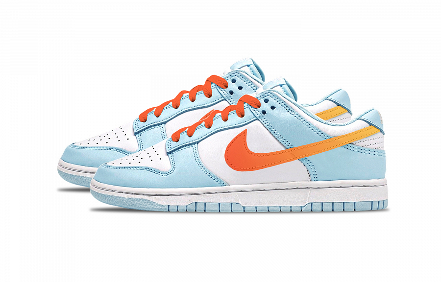 Nike Dunk Sunlight Sea Salt Abrasion Resistant Low Top Skateboard Shoes Women's Orange Blue купить в интернет-магазине Yoocart с быстрой доставкой по России.