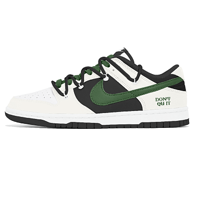 Nike Dunk Abrasion Resistant Low Top Skateboard Shoes Unisex White Green