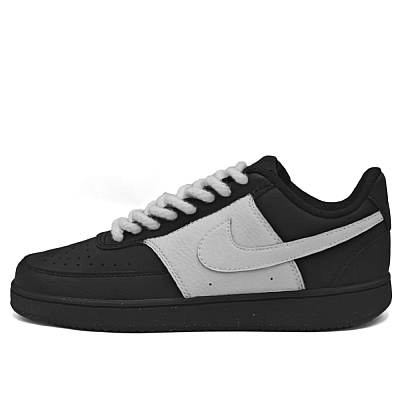 Nike Court Vision Slip-Resistant Lightweight Breathable Low-Top Skateboard Shoes Unisex Black