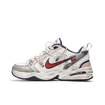 Nike Air Monarch 4 Chunky Sneakers Unisex Low top Gray/Red