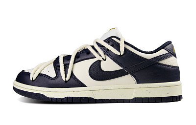 Nike Dunk Abrasion Resistant Low Top Skateboard Shoes Unisex Blue White
