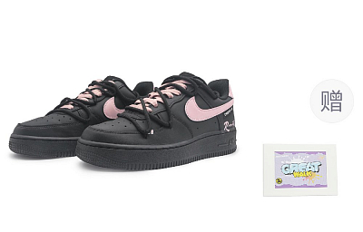 Nike Air Force 1 Low Top Skateboard Shoes Unisex Black