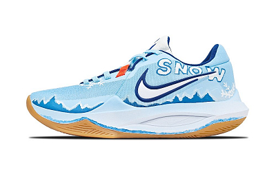 Nike Precision 6 Wear-Resistant Low-Top Basketball Shoes Men's Blue White