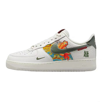 Nike Air Force 1 Anti-Slip And Wear-Resistant Lightweight Low-Top Skateboard Shoes Unisex White