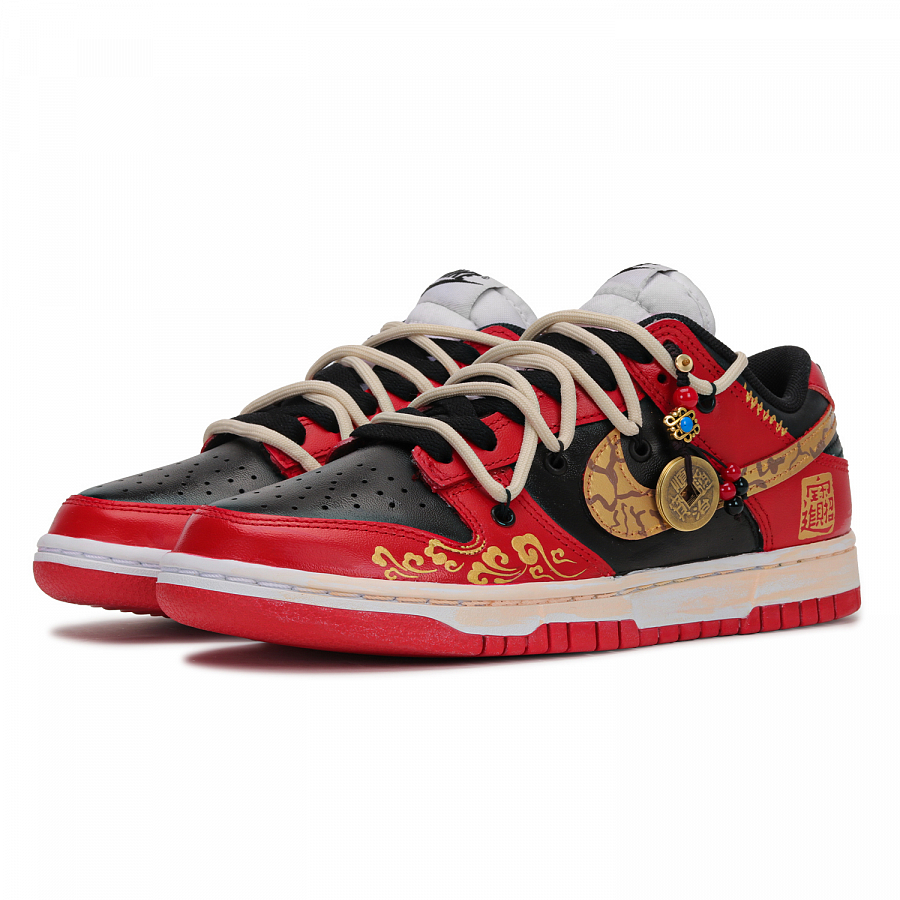Nike Dunk Anti-Slip Wear-Resistant Low-Top Skateboard Shoes Unisex Black Red Gold купить в интернет-магазине Yoocart с быстрой доставкой по России.