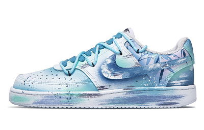 Nike Court Vision 1 Abrasion Resistant Low Top Skateboard Shoes Unisex Blue