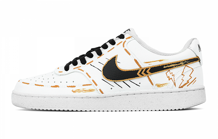 Nike Court Vision 1 Cloud Nine Lightning Heart Box Anti Slip Wear Resistant Low Top Skateboard Shoes Men's White Orange купить в интернет-магазине Yoocart с быстрой доставкой по России.