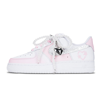 Nike Air Force 1 Anti Slip Wear Resistant Low Top Skateboard Shoes Unisex Lotus Color