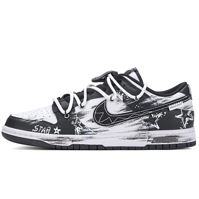 Nike Dunk Extreme Night Star Abrasion Resistant Low Top Skateboard Shoes Unisex Black White