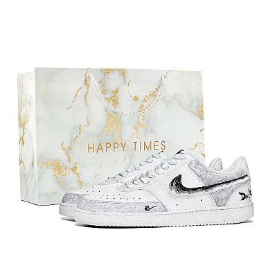 Nike Court Vision 1 Dreamy Realm, Created By Erya Slip Resistant Low Top Skateboard Shoes Men's Light Gray