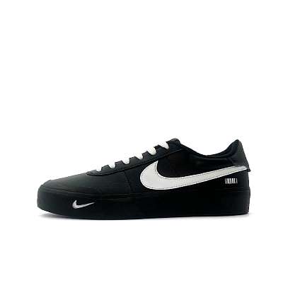 Nike Court Shot Mushroom Frost Anti Slip Wear Resistant Low Top Skateboard Shoes Men's Black White