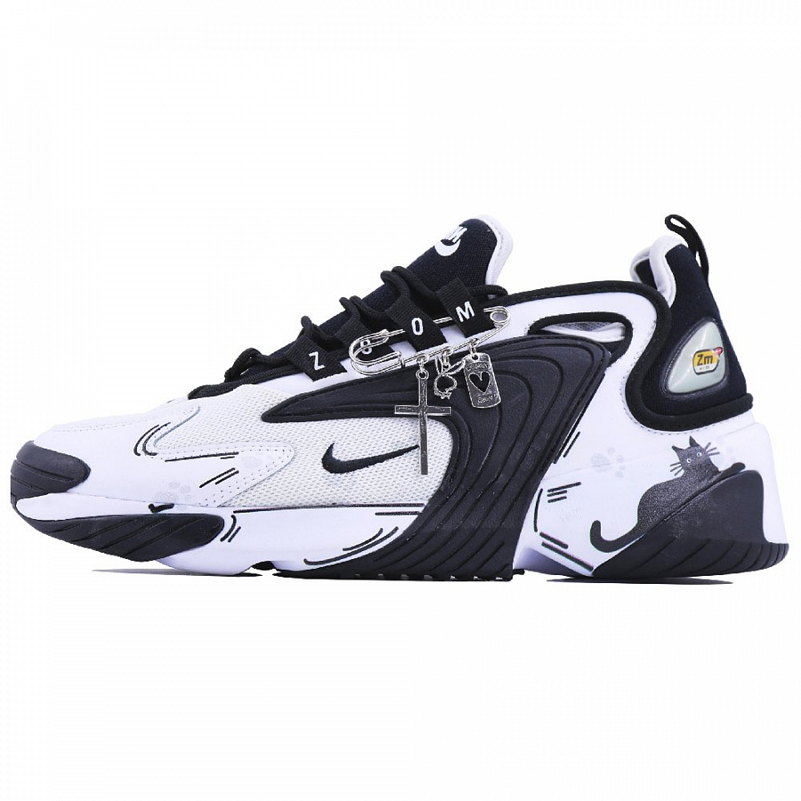 Nike Zoom 2K Cushioning Anti-Slip And Wear-Resistant Low-Top Running Shoes Unisex Black White купить в интернет-магазине Yoocart с быстрой доставкой по России.