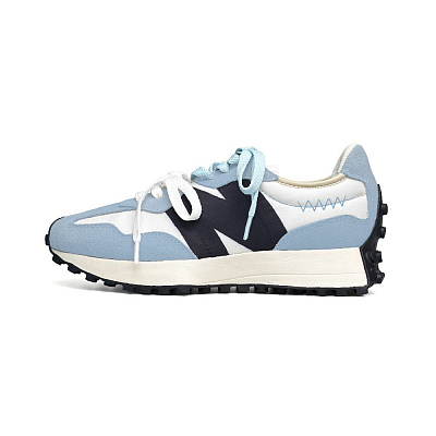 New Balance NB 327 Abrasion Resistant Low Top Casual Running Shoes Unisex White Blue