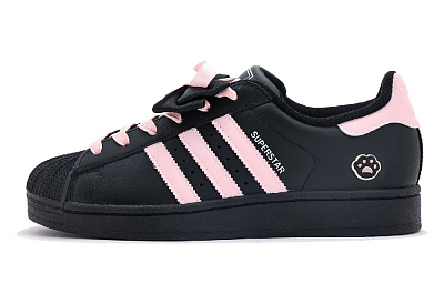 Adidas Originals SUPERSTAR Coverage Abrasion Resistant Low Top Skateboard Shoes Unisex Pink