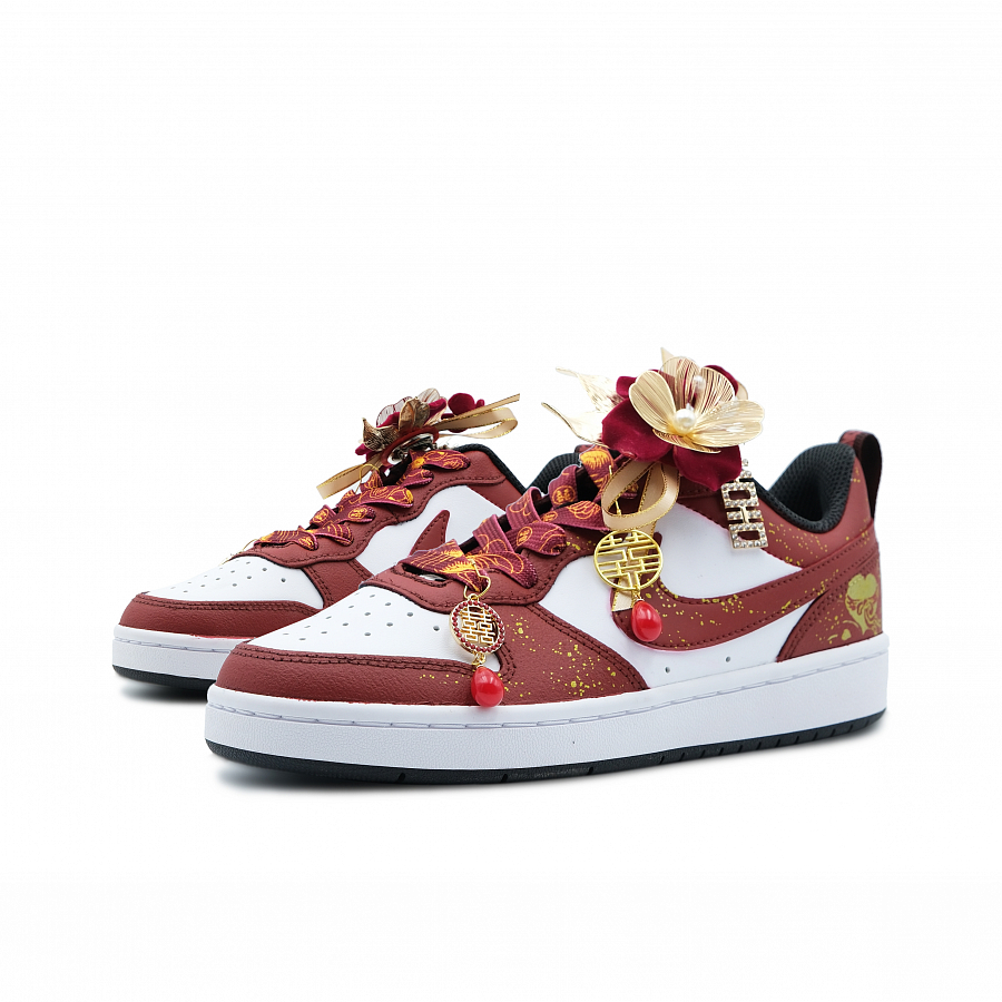 Nike Court Borough Slip Resistant Abrasion Resistant Low top Skateboard Shoes Women's Red купить в интернет-магазине Yoocart с быстрой доставкой по России.