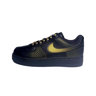 Nike Air Force 1 Coverage Slip Resistant Cushioning Low Top Skateboard Shoes Unisex Black