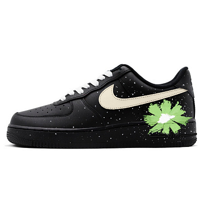 Nike Air Force 1 1 07 Anti-Slip Wear-Resistant Low-Top Skateboard Shoes Unisex Green Black