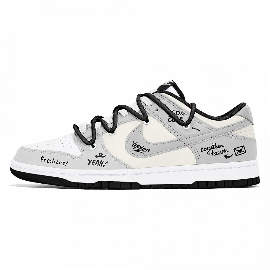 Nike Dunk Joy Lemon Abrasion Resistant Low Top Skateboard Shoes Men's Gray White купить в интернет-магазине Yoocart с быстрой доставкой по России.