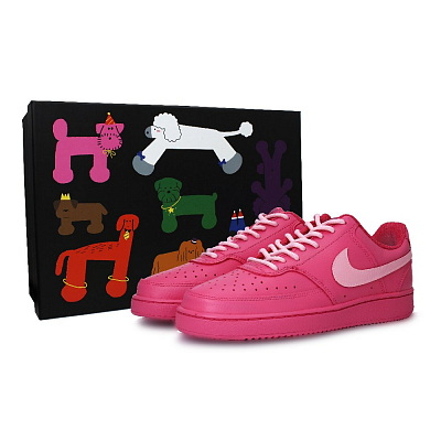 Nike Court Vision 1 Low Top Skateboard Shoes Unisex Pink
