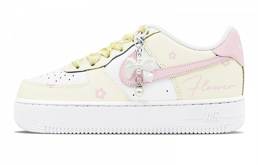 Nike Air Force 1 Air Force 1 Abrasion Resistant Low Top Skateboard Shoes Women's Yellow Pink купить в интернет-магазине Yoocart с быстрой доставкой по России.