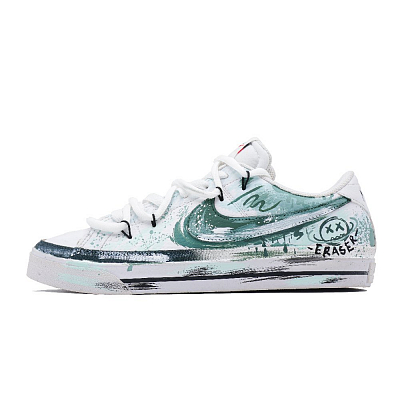 Nike Court Legacy Skateboard Shoes Men's Low top White/Green