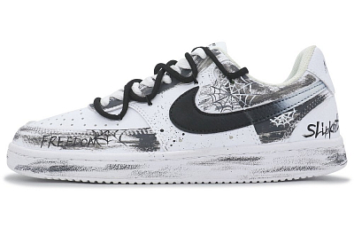 Nike Court Vision 1 Slip Resistant Abrasion Resistant Low top Skateboard Shoes Men's White