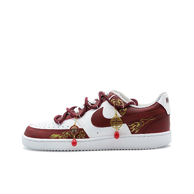 Nike Court Vision Skateboard Shoes Men Low-Top White