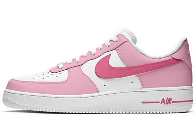Nike Air Force 1 Anti-Slip Wear-Resistant Low-Top Skateboard Shoes Men's Pink