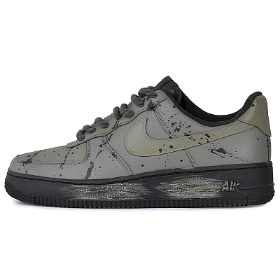 Nike Air Force 1 Abrasion Resistant Low Top Skateboard Shoes Unisex Gray