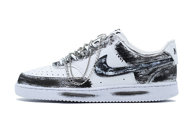 Nike Court Vision 1 Skateboard Shoes Men's Low top White/Black