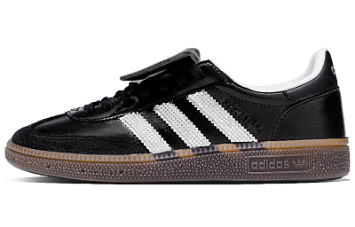 Adidas Originals HANDBALL SPEZIAL Black Diamond Low Top Skateboard Shoes Men's Black Silver