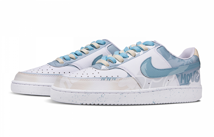 Nike Court Vision 1 Low Top Skateboard Shoes Women's Yellow Blue купить в интернет-магазине Yoocart с быстрой доставкой по России.