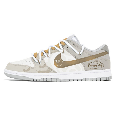 Nike Dunk Joy Lemon Abrasion-Resistant Slip-Resistant Low-Top Skateboard Shoes Men's Yellow Gray