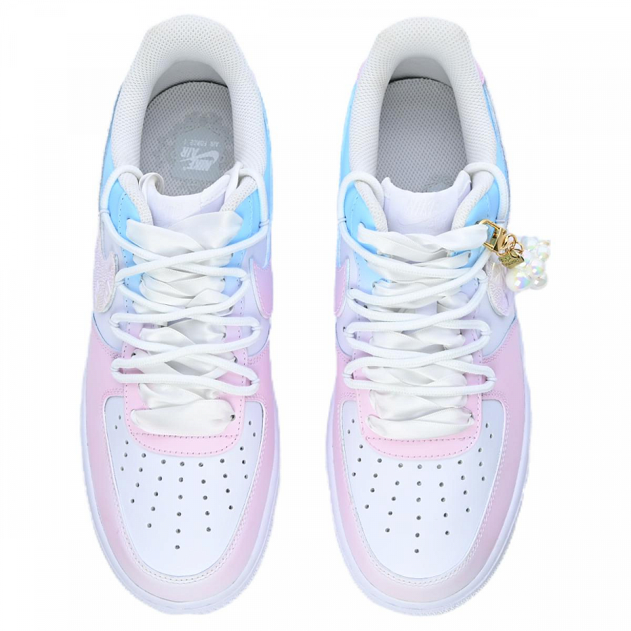 Nike Air Force 1 Drifting Love Box Included Wear-Resistant Height Increasing Low-Top Skateboard Shoes Unisex Blue Pink купить в интернет-магазине Yoocart с быстрой доставкой по России.