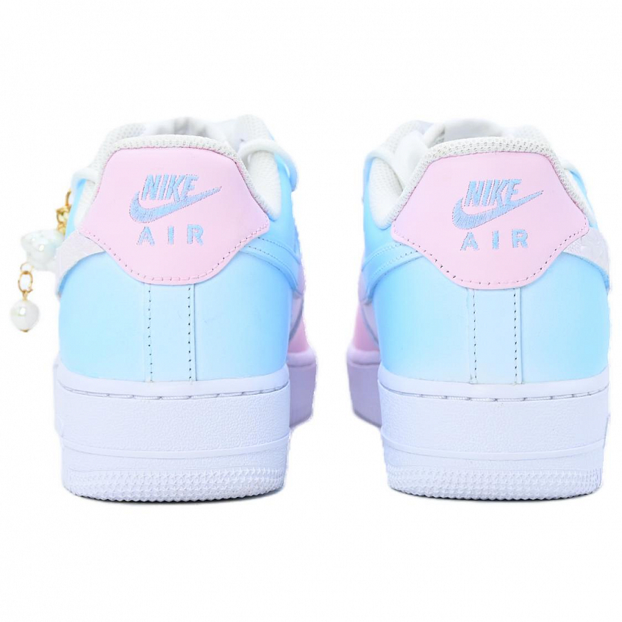 Nike Air Force 1 Drifting Love Box Included Wear-Resistant Height Increasing Low-Top Skateboard Shoes Unisex Blue Pink купить в интернет-магазине Yoocart с быстрой доставкой по России.