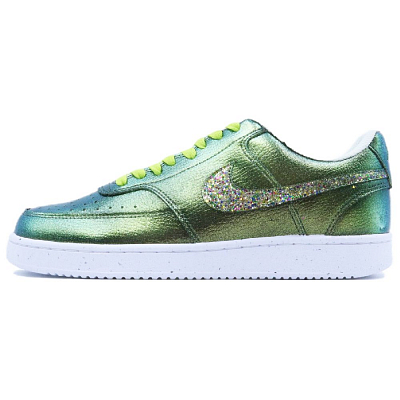 Nike Court Vision Chameleon Anti-Slip Wear-Resistant Low-Top Skateboard Shoes Unisex Green
