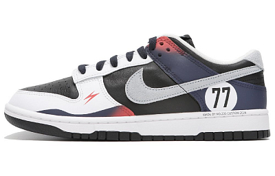 Nike Dunk Abrasion Resistant Low Top Skateboard Shoes Unisex Black Blue