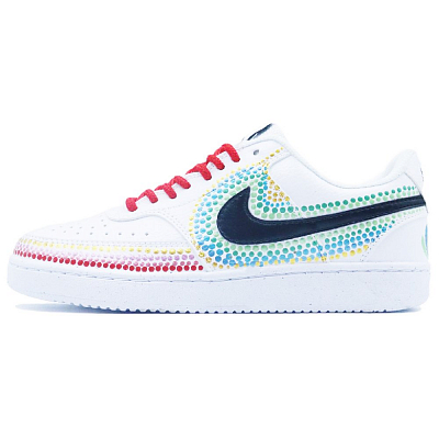 Nike Court Vision 1 Anti-Slip Wear-Resistant Low-Top Skateboard Shoes Unisex White