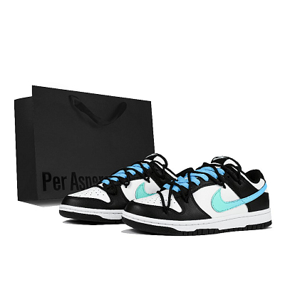 Nike Dunk Low-Top Skateboard Shoes Unisex Black Blue