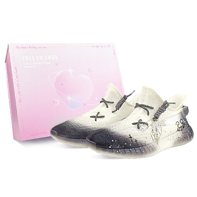 Adidas Originals Yeezy Boost 350 V2 Low Top Casual Shoes Unisex White Purple