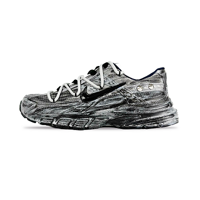 Nike Initiator Cushioning, Wear Resistant Low Top Casual Training Running Shoes Men's Black Gray