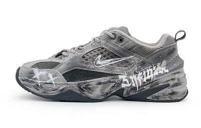 Nike M2K Tekno Gray Domain Low Top Chunky Sneakers Unisex Gray