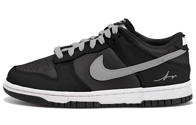 Nike Dunk Anti Slip Wear Resistant Low Top Skateboard Shoes Men's Black Gray