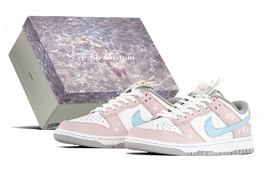Nike Dunk Slip Resistant Low Top Skateboard Shoes Women's Blue Pink купить в интернет-магазине Yoocart с быстрой доставкой по России.