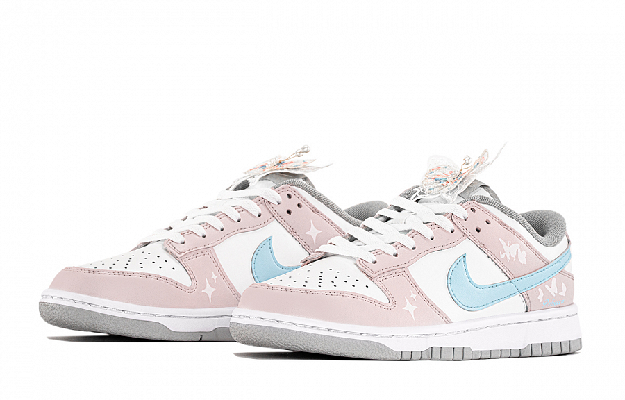 Nike Dunk Slip Resistant Low Top Skateboard Shoes Women's Blue Pink купить в интернет-магазине Yoocart с быстрой доставкой по России.