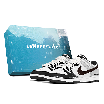 Nike Dunk Lemon Joy Abrasion Resistant Low Top Skateboard Shoes Men's Black Gray