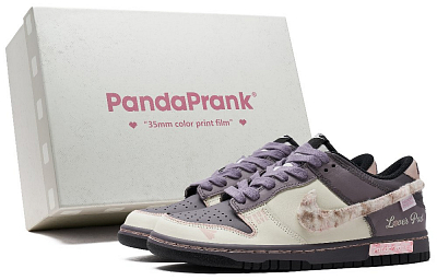 Nike Dunk Anti-Slip Wear-Resistant Low-Top Skateboard Shoes GS Purple Pink
