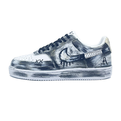 Nike Court Vision Low Top Skateboard Shoes Unisex Black White
