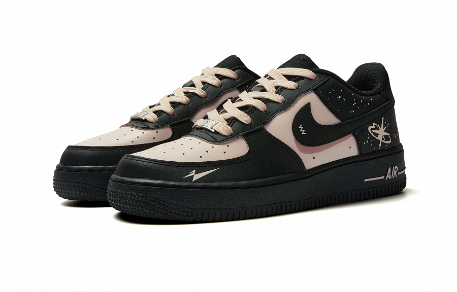 Nike Air Force 1 Anti Slip Wear Resistant Low Top Skateboard Shoes Women's Black Pink купить в интернет-магазине Yoocart с быстрой доставкой по России.