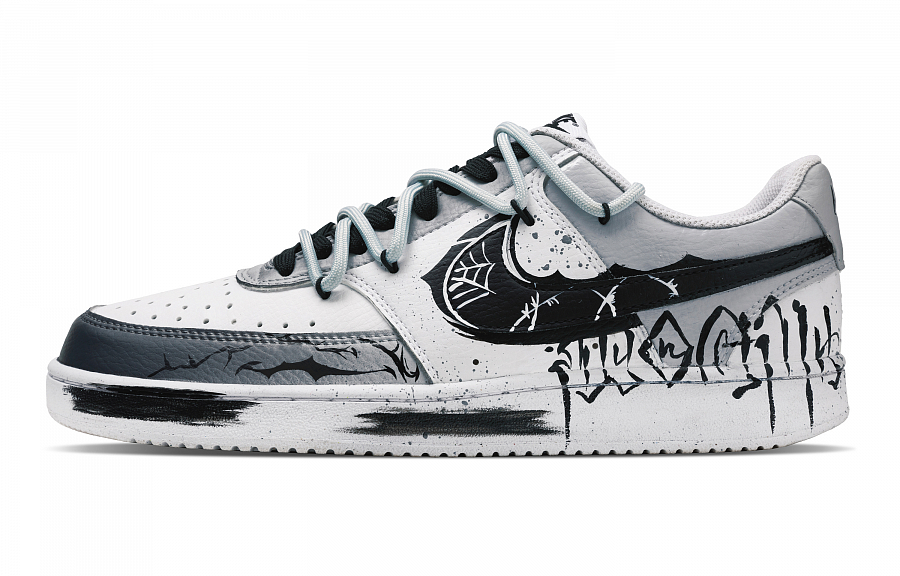Nike Court Vision 1 Blazing Night Riddle Anti Slip Wear Resistant Low Top Skateboard Shoes Men's Black White купить в интернет-магазине Yoocart с быстрой доставкой по России.
